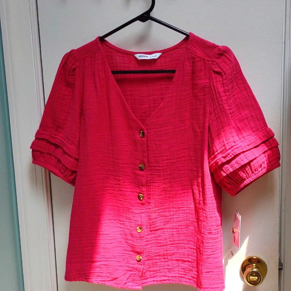 Maternity Shirt short sleeve, Medium NWT